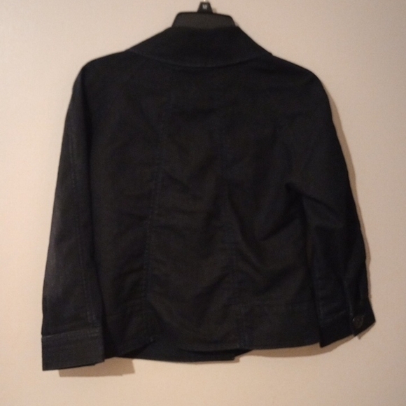 Women's Black Apostrophe Stretch Denim Jacket Size Small - Picture 4 of 5